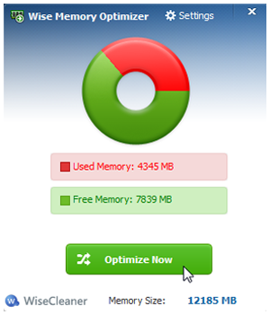 電腦記憶體優化/暫存清除軟體下載@Wise Memory Optimizer程式